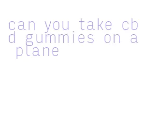 can you take cbd gummies on a plane