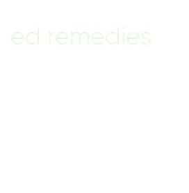 ed remedies