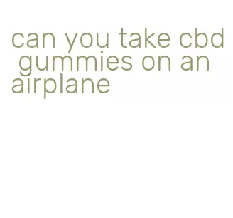 can you take cbd gummies on an airplane