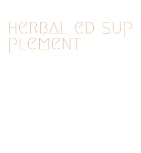 herbal ed supplement