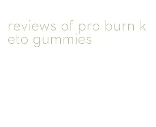 reviews of pro burn keto gummies