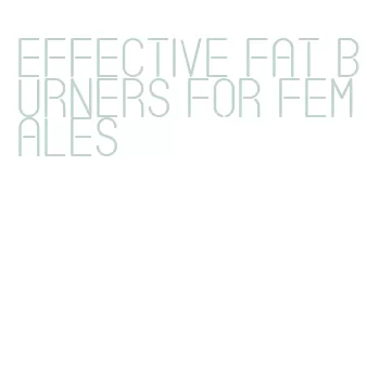 effective fat burners for females