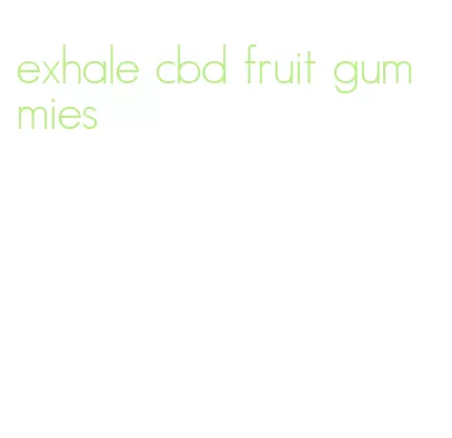 exhale cbd fruit gummies