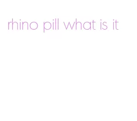 rhino pill what is it