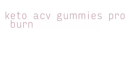 keto acv gummies pro burn