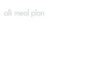 alli meal plan