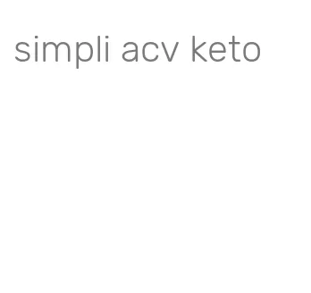 simpli acv keto