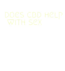 does cbd help with sex