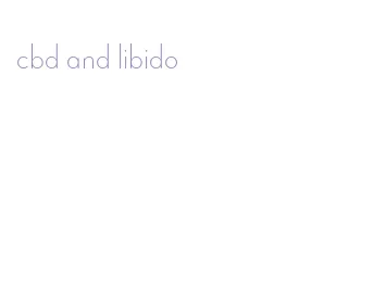 cbd and libido