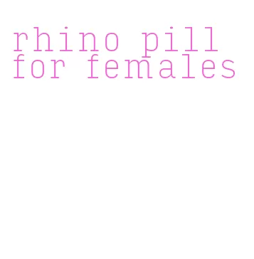 rhino pill for females