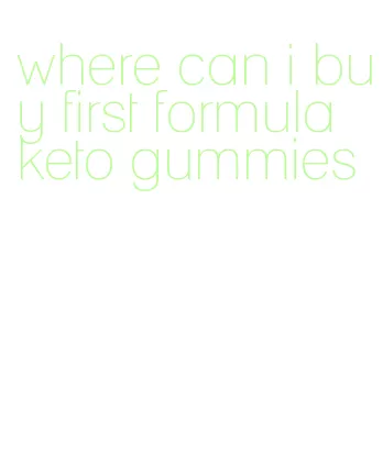 where can i buy first formula keto gummies