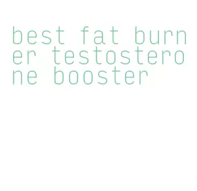 best fat burner testosterone booster