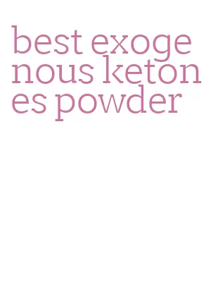 best exogenous ketones powder