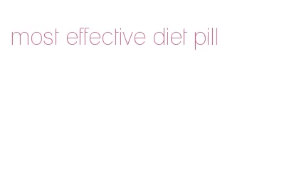 most effective diet pill