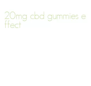 20mg cbd gummies effect